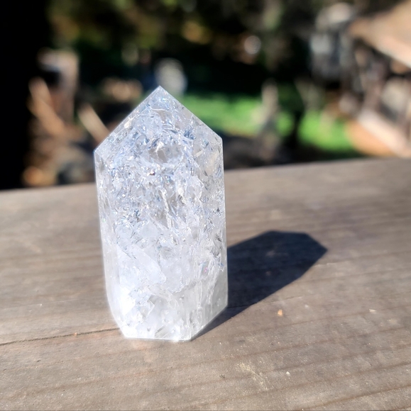 Clear lightening quartz crystal mini tower "2 tall P1 - Picture 5 of 7